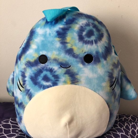 Squishmallows | Toys | Luther Tiedyed Shark Squishmallow  Squishmallow backpack Luther NWT
